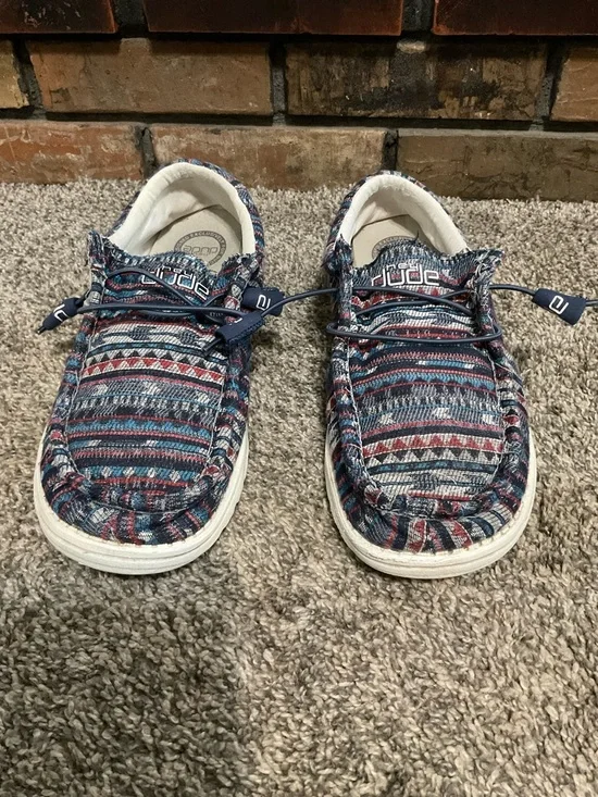 Hey Dude Men’s Wally Native- Southwestern Pattern Slip-On Loafers Size 12 - Picture 2 of 8